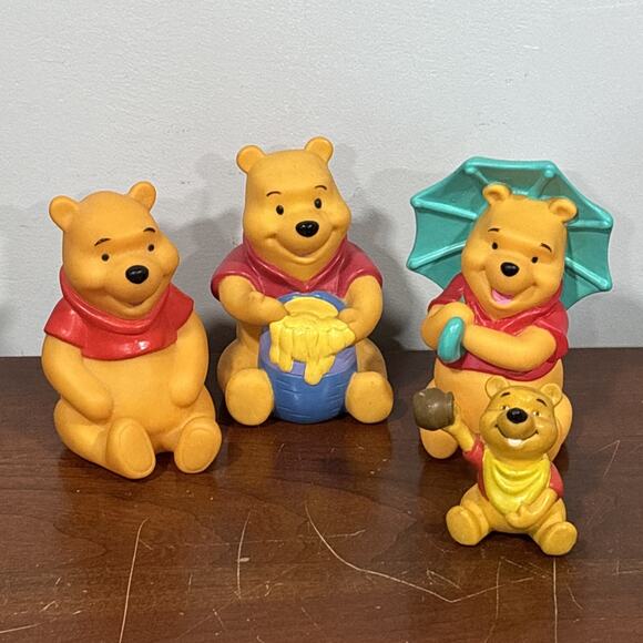 Disney Other - Vintage Disney Winnie The Pooh Squeak Bathwater Squirt Toys 4.5” Honey Pot Lot